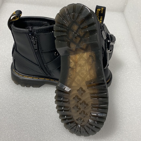 Dr. Martens Kids Combat Boot 1460 Junior Buckle J Black US13 - Picture 6 of 7